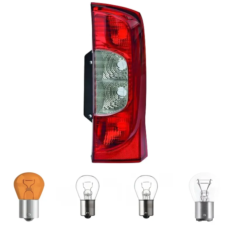 Versand Am Gleichen Tag Depo Rückleuchte Hecktüren rechts passt für Fiat Fiorino / Citroen Nemo ab 08 inklusive Leuchtmittel/Birnen