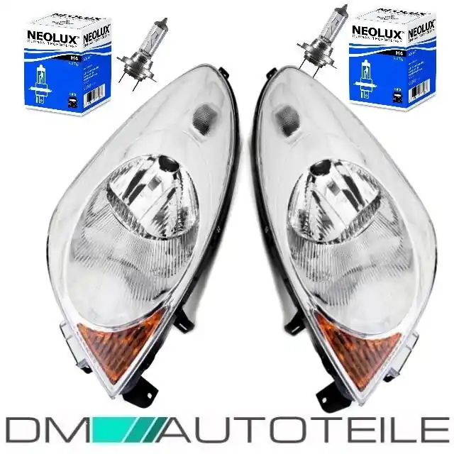 Angebot Set Nissan Note Scheinwerfer Rechts Links H4 06-09 mit Birnen