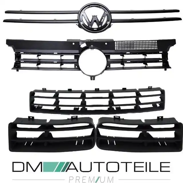 Set VW Golf 4 IV Bumper Grille Bumper + Front Grille complete 5-pieces 97-03 Neu