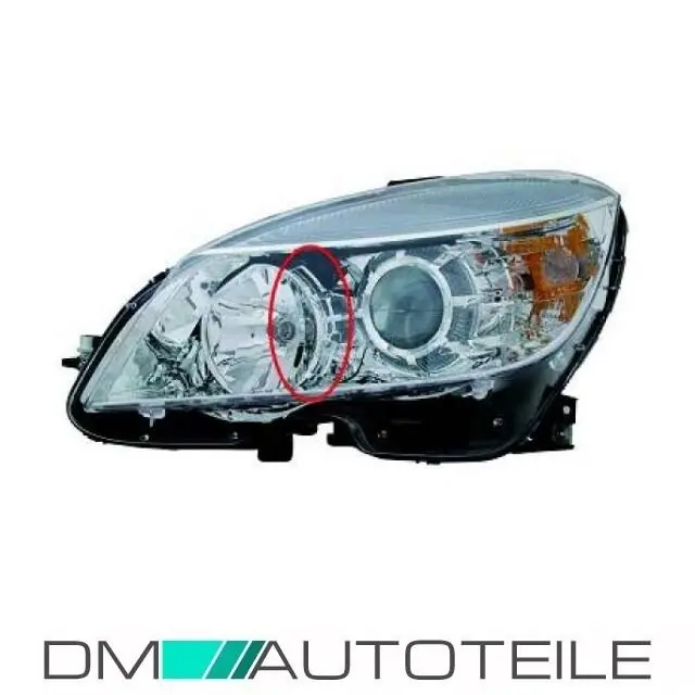 Mercedes W204 Headlight Left Magneti Marelli 07-11 Halogen H7/H7 Abverkauf