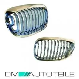 Günstig Set Front Grille Kidney Set Chrome Black fits for BMW 3 E46 Coupe Convertible 99-03 M3
