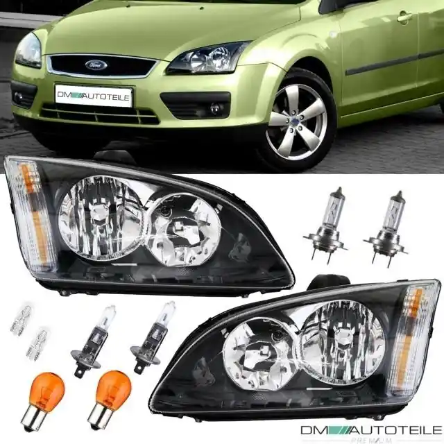 Direktkauf Set Ford Focus C-Max Halogen Headlight LH+RH 03-07 + Full Bulbs