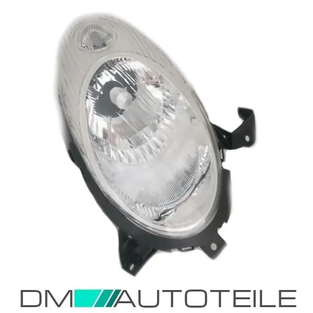 Ausverkauf Nissan Micra K12 Front right headlight Chrome 03-07 H4 socket