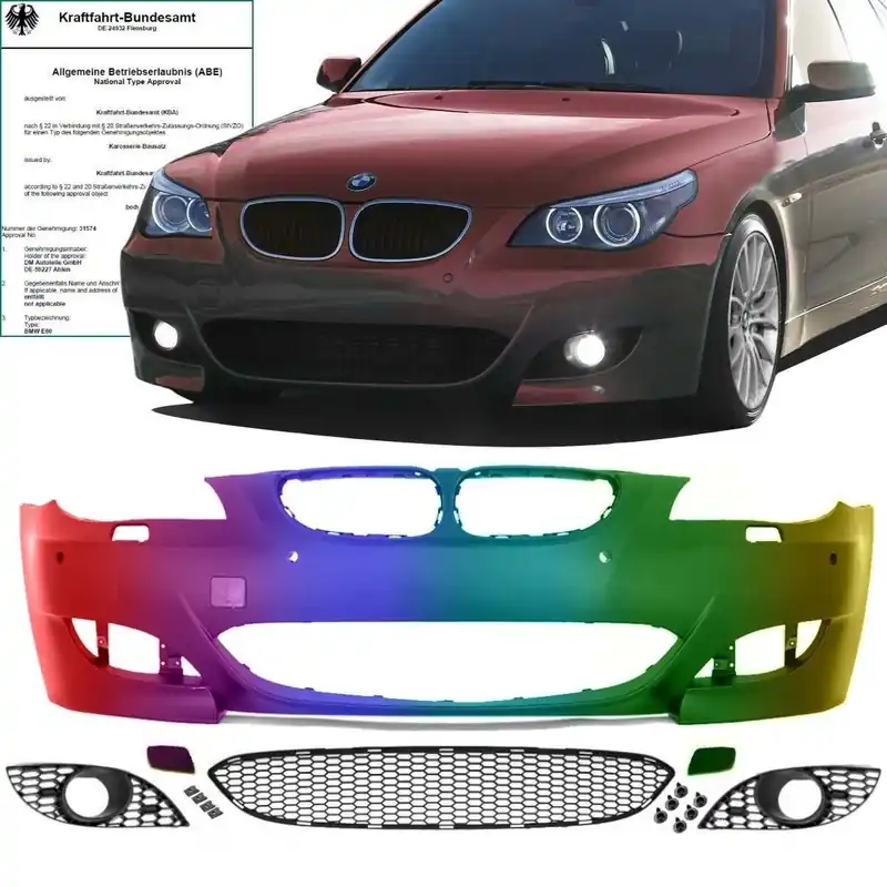 BMW E60 E61 Sport Front Bumper 03-07 for SRA/PDC + Accessoires for M M5 PAINTED Angebot