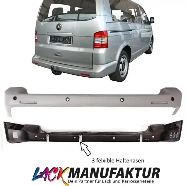 Mega-Angebot Set Painted VW T5 Multivan Caravelle rear Bumper for Park Assist 03-15