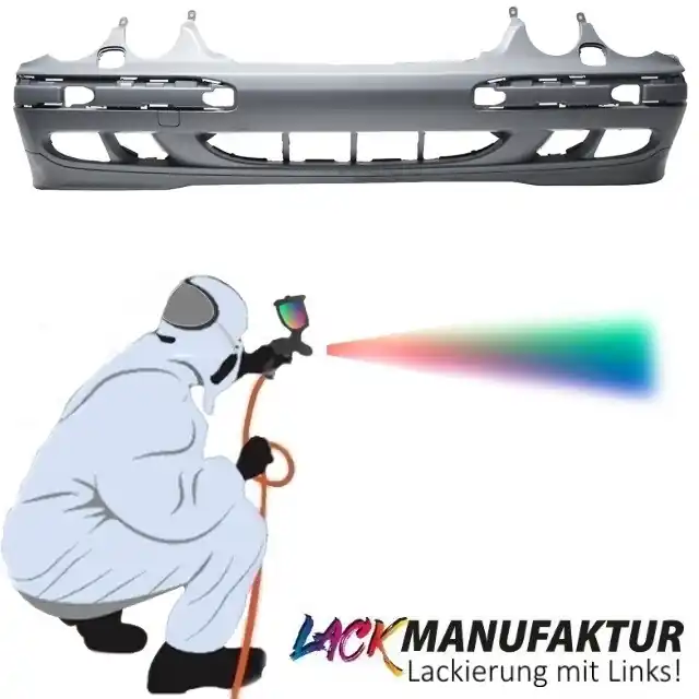 Set PAINTED Mercedes E-class W210 S210 Front Bumper for SRA Facelift 99-02 Schneller Versand
