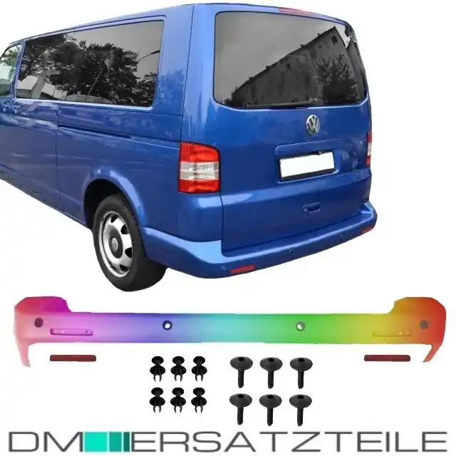 Bestseller VW T5 Rear Bumper for PDC 03-15 Includes Reflectors PAINTED