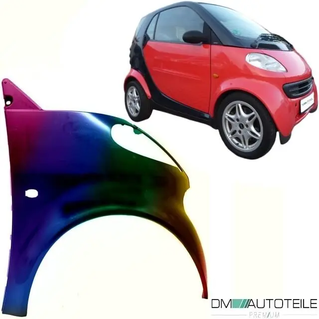 Smart Fortwo City Coupe 450 Front Right Wing Panel with Indicator Hole 08/98-04/02 Models PAINTED Letzte Chance