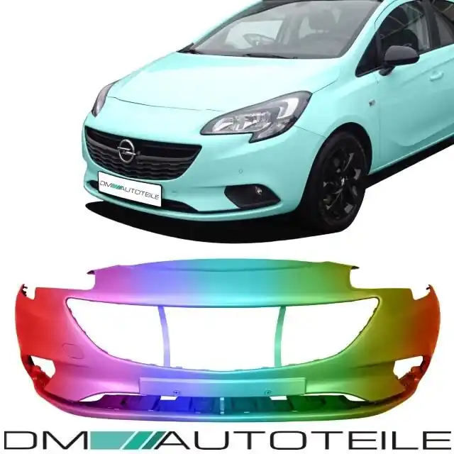 Bestpreis NEW & PAINTED Opel Corsa E + Van Front Bumper primed without PDC/SRA Year 2014>