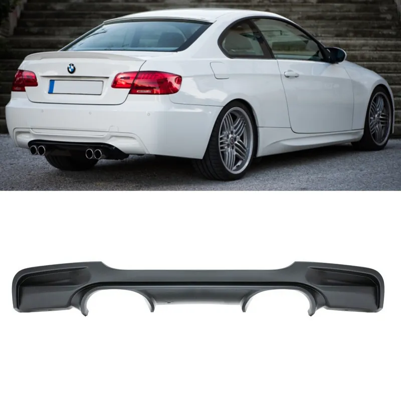 Duplex Rear Diffusor Black Matt fits on BMW 3-Series E92 E93 M-Sport CSL M3 Exhaust System Neue Ware