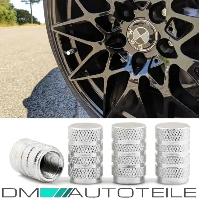 4 Ventilkappen Kappen SET Silber eloxiert für Autoventile Fahrrad Motorrad Bike Jetzt Bestellen